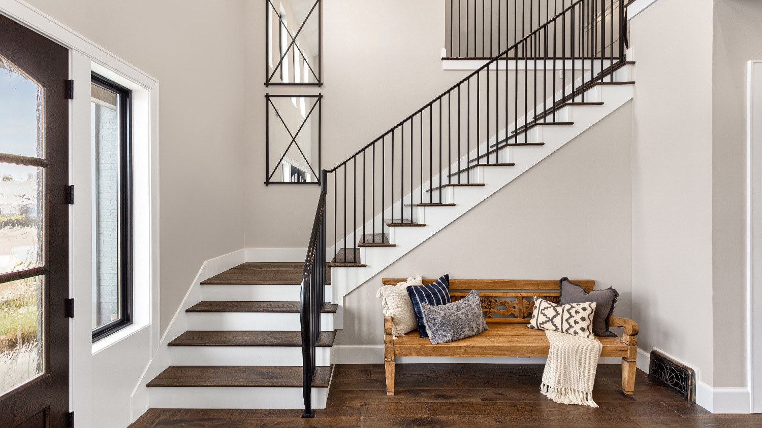 entrance and stair in luxury home